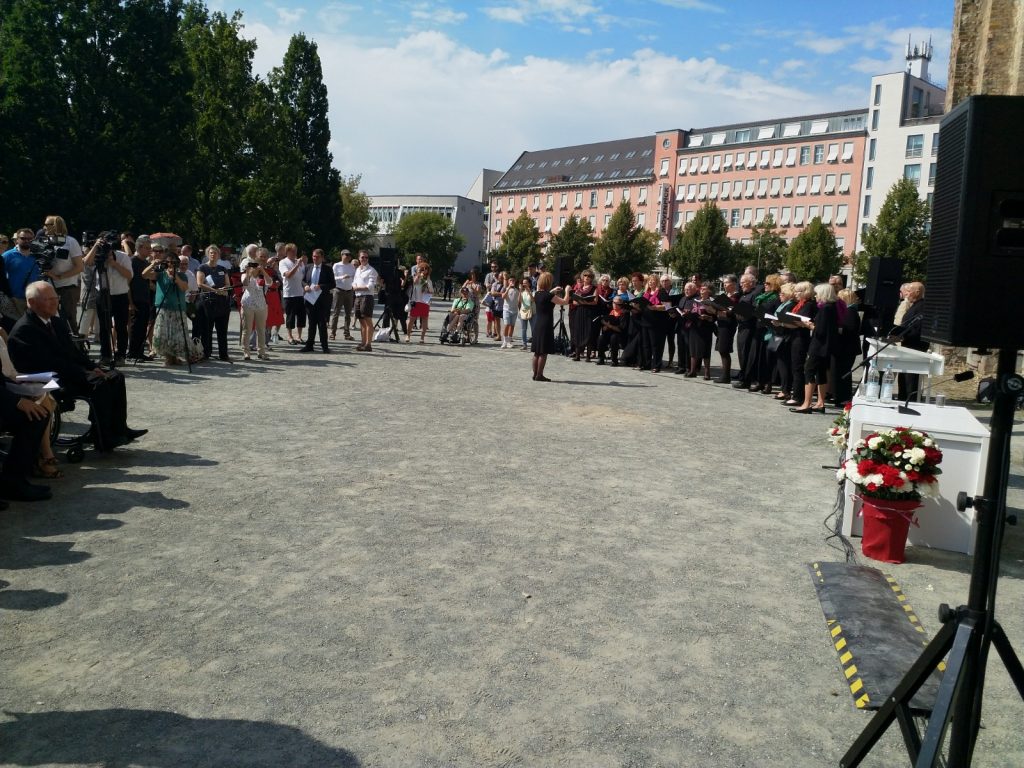 Gedenkfeier Askanischer Platz 1.9.2019, Berlin. Foto: Axel Kaeser